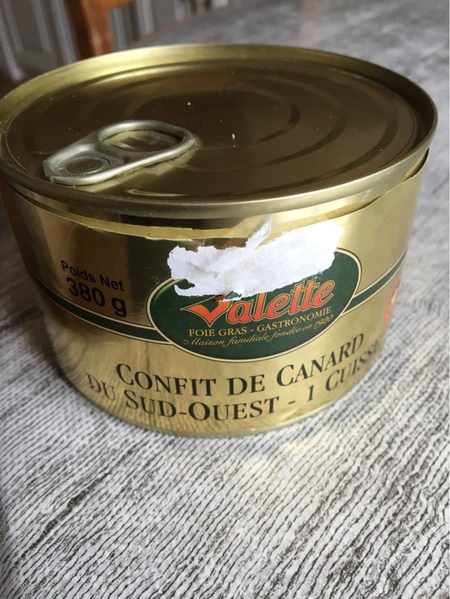 Valette Confit de Canard du Sud-Ouest -1 Cuisse packshot