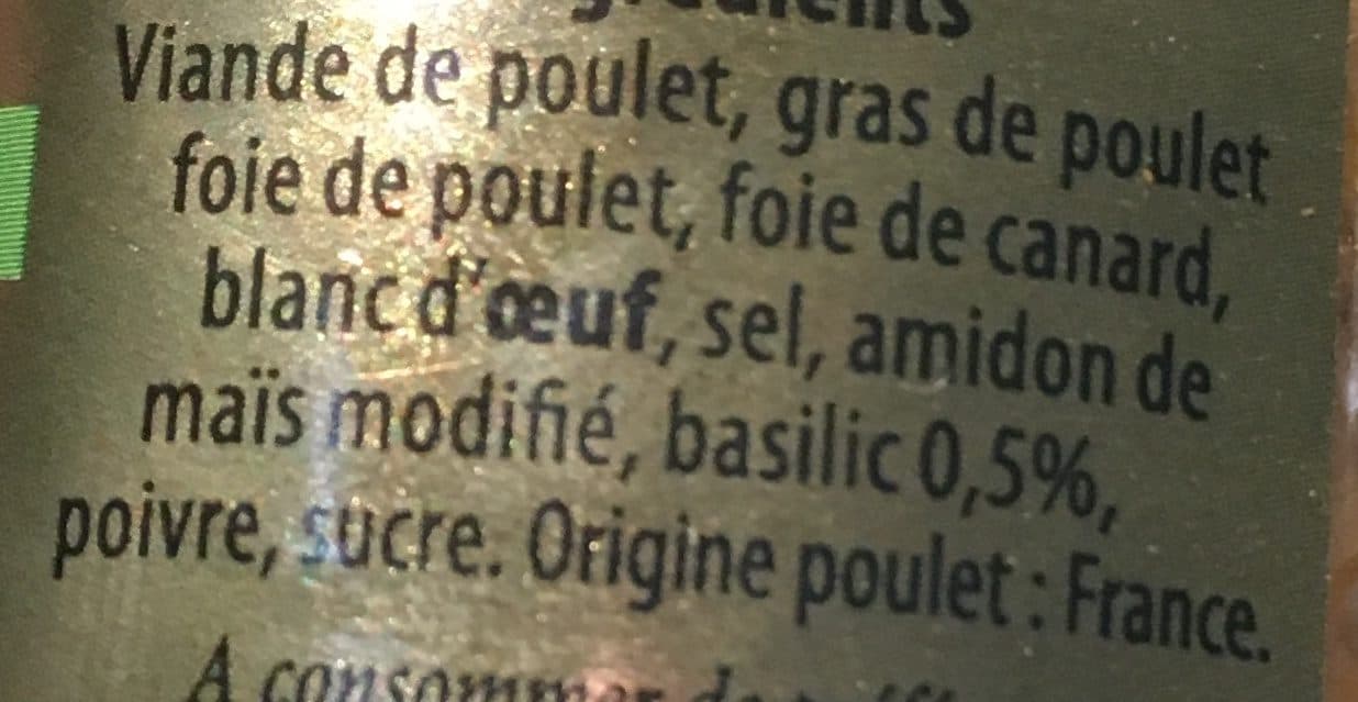 Valette Tresor de volaille et basilic packshot