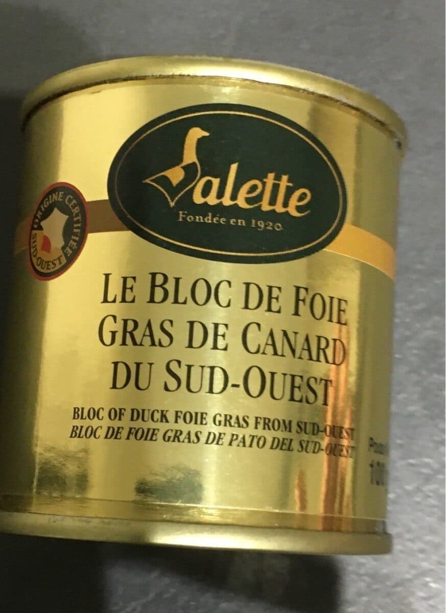 Valette Le blocde foie gras de canard du sud ouest packshot