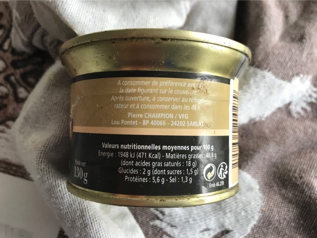 Pierre Champion Le bloc de Foie gras de canard du sud-ouest packshot