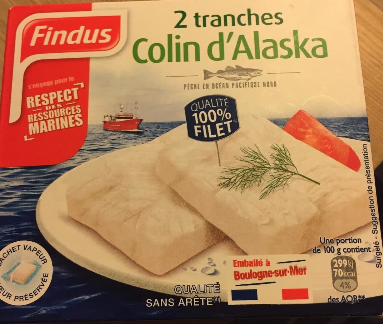 Findus 2 tranches colin d'Alaska packshot