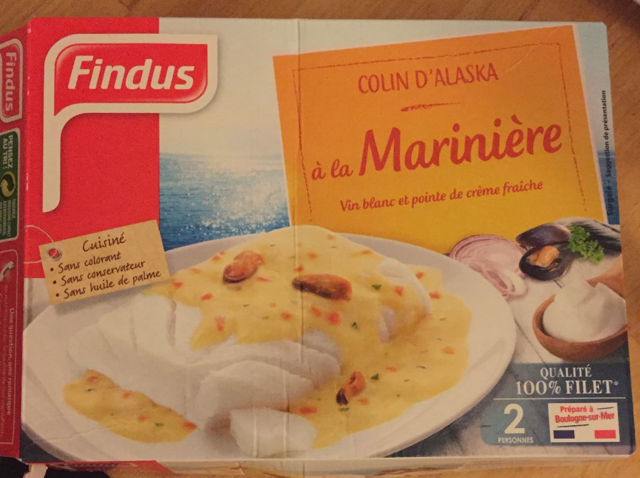 Findus Colin d'Alaska à la Marinière packshot