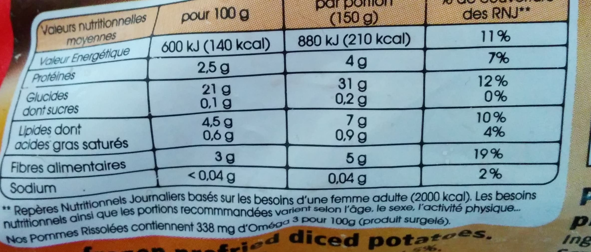 Findus Pommes Rissolées packshot