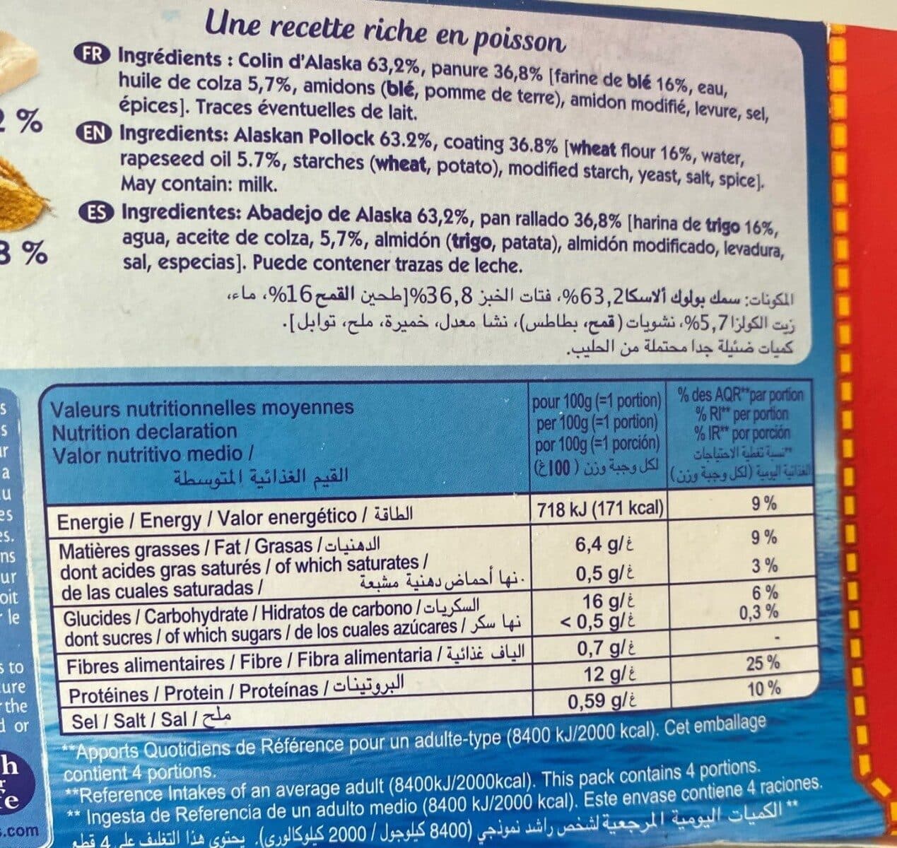 Findus Colin D'alaska packshot