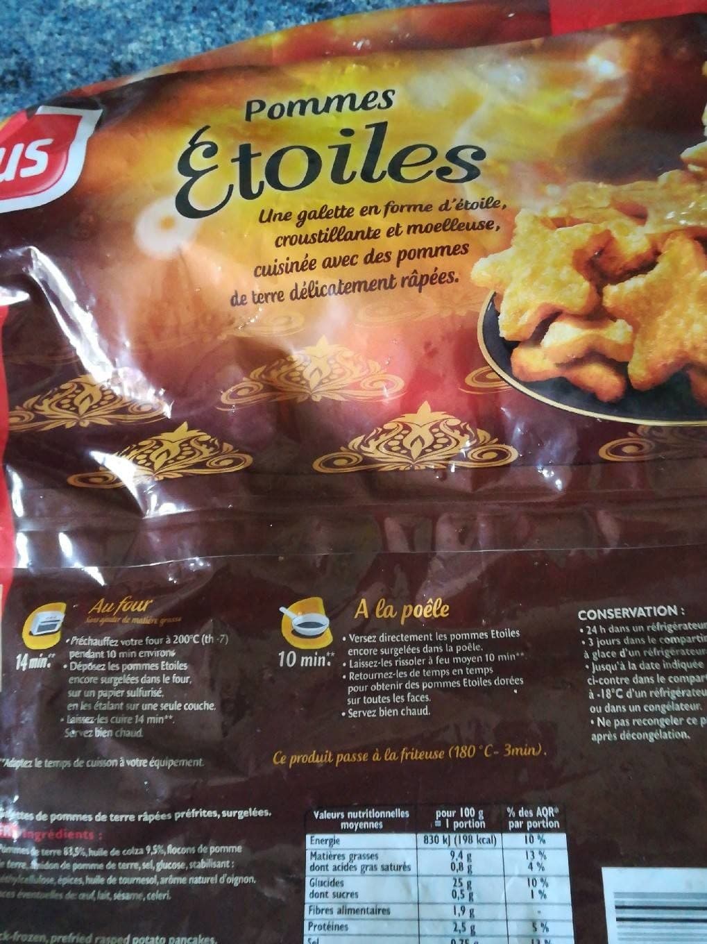 Findus Etoiles à la Pomme de Terre Râpée packshot