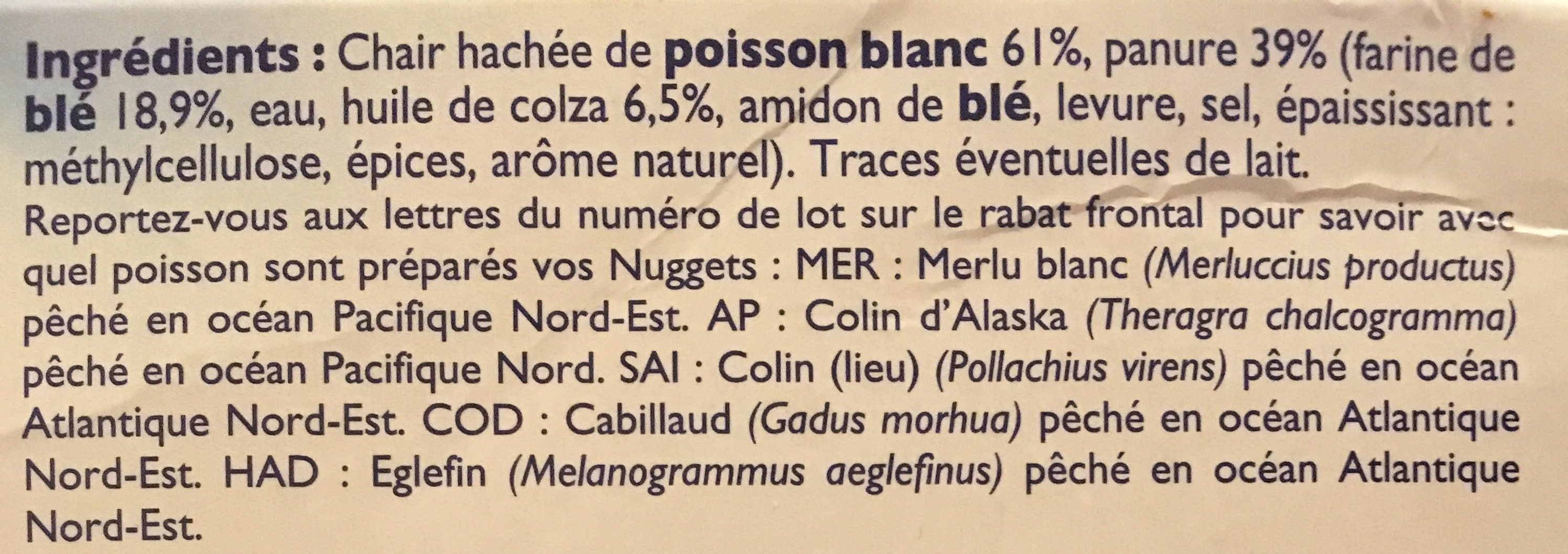 Findus Nuggets de poisson packshot