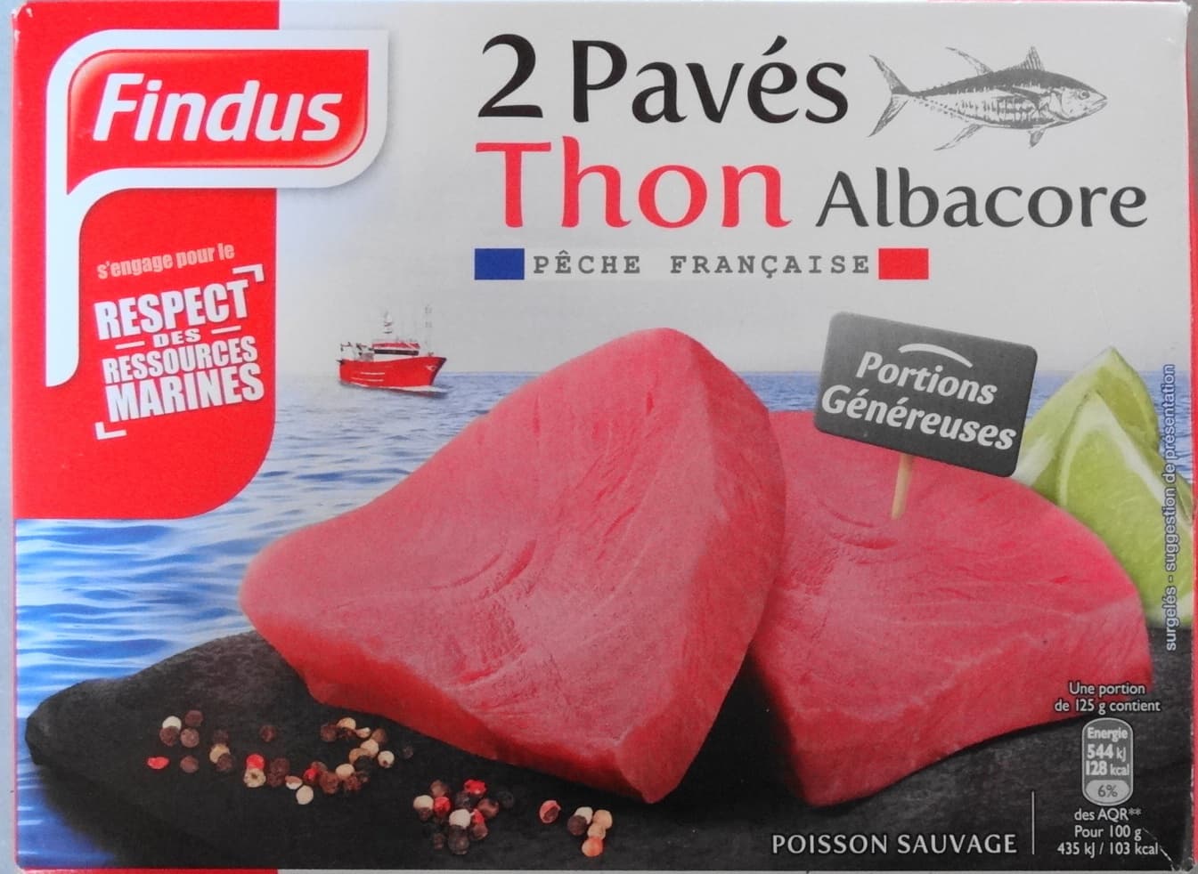 Findus 2 Pavés Thon Albacore packshot
