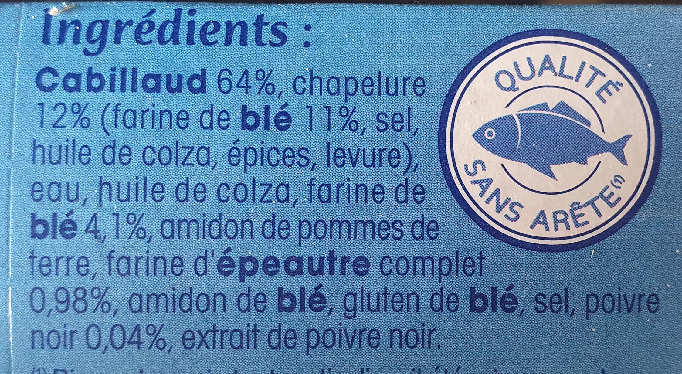 Findus Cabillaud pané, qualité 100% filet packshot