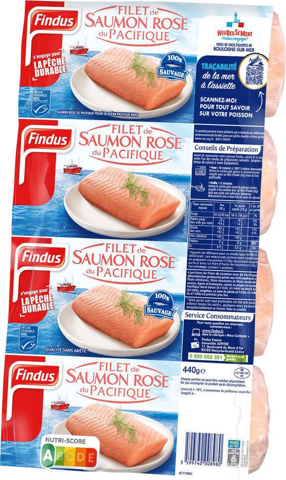 Findus Filets Saumon rose du Pacifique MSC packshot