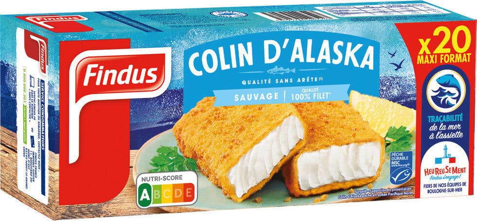 Findus Tranches panées de Colin d'Alaska MSC packshot