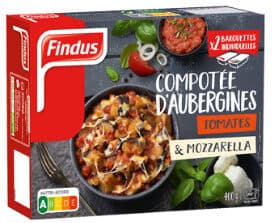 Findus Compotée d'aubergines, tomates et mozzarella fondante packshot