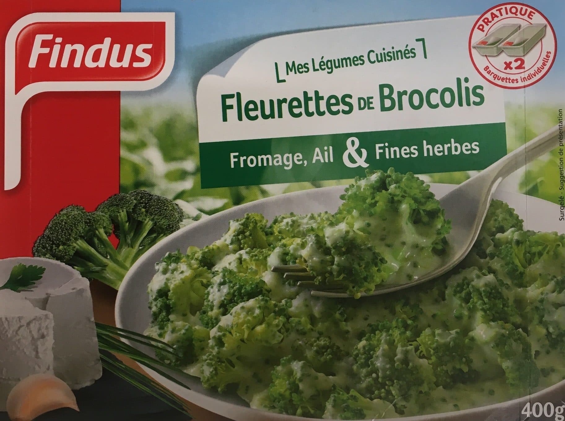 Findus Fleurettes de brocolis au fromage ail et fines herbes packshot