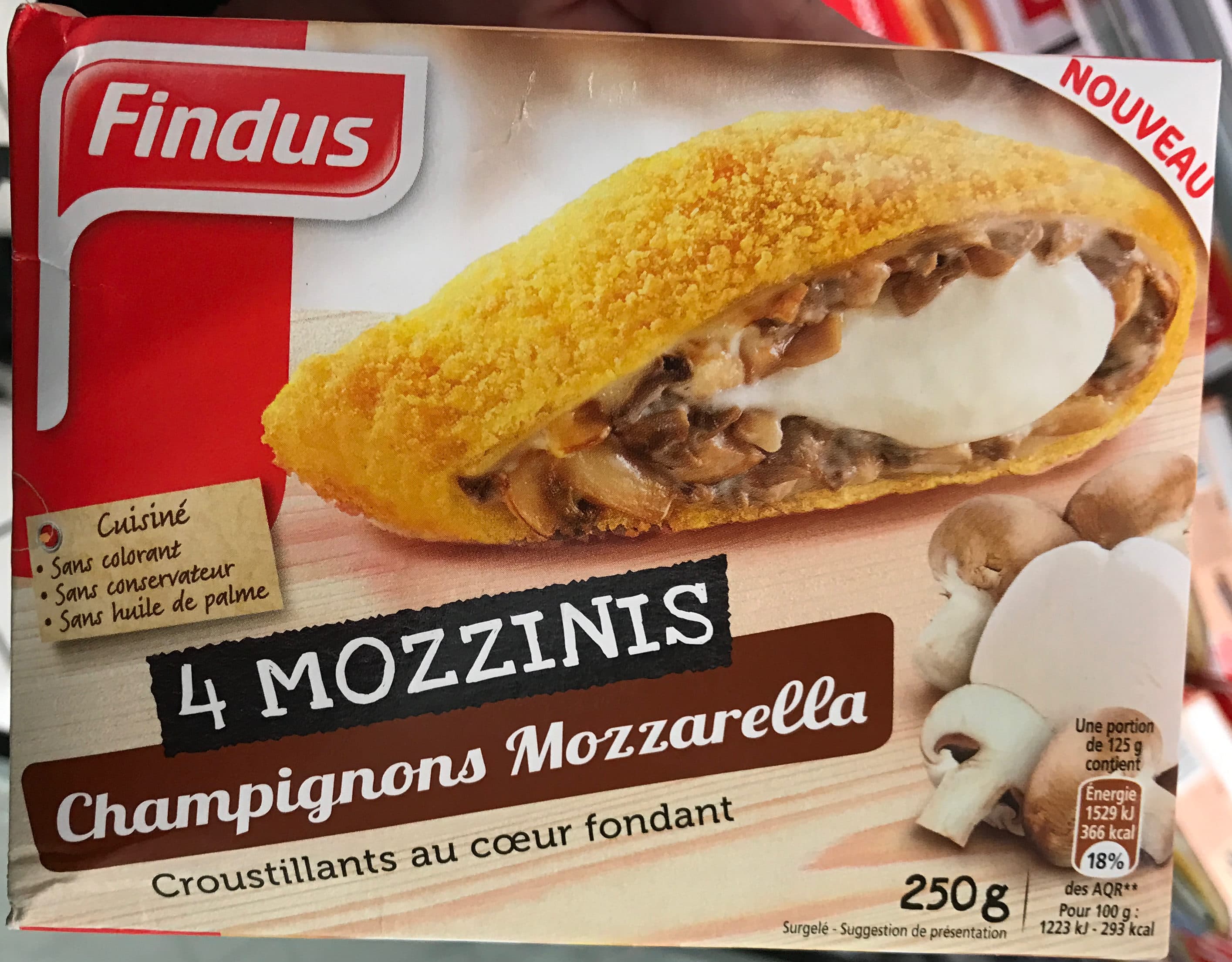 Findus 4 Mozzinis Champignons Mozzarella packshot