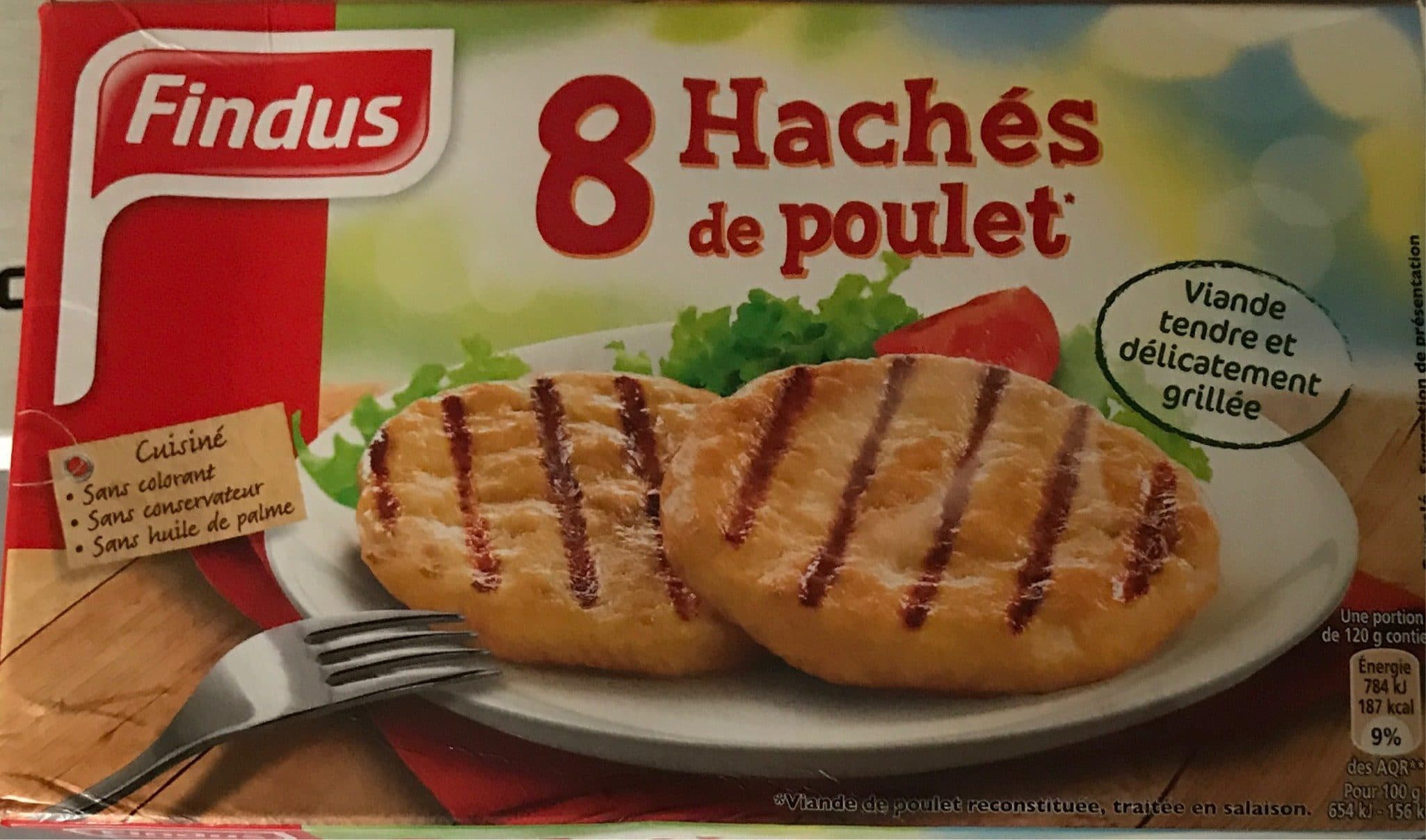 Findus 8 hachés de poulet packshot
