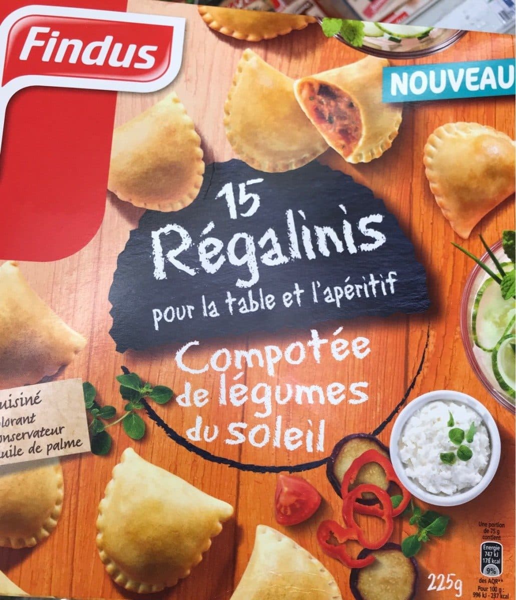 Findus 15 Régalinis compotér de legules du soleil packshot
