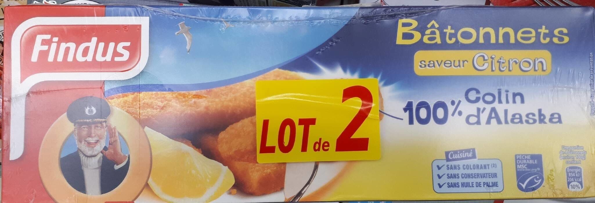 Findus Bâtonnets saveur citron packshot