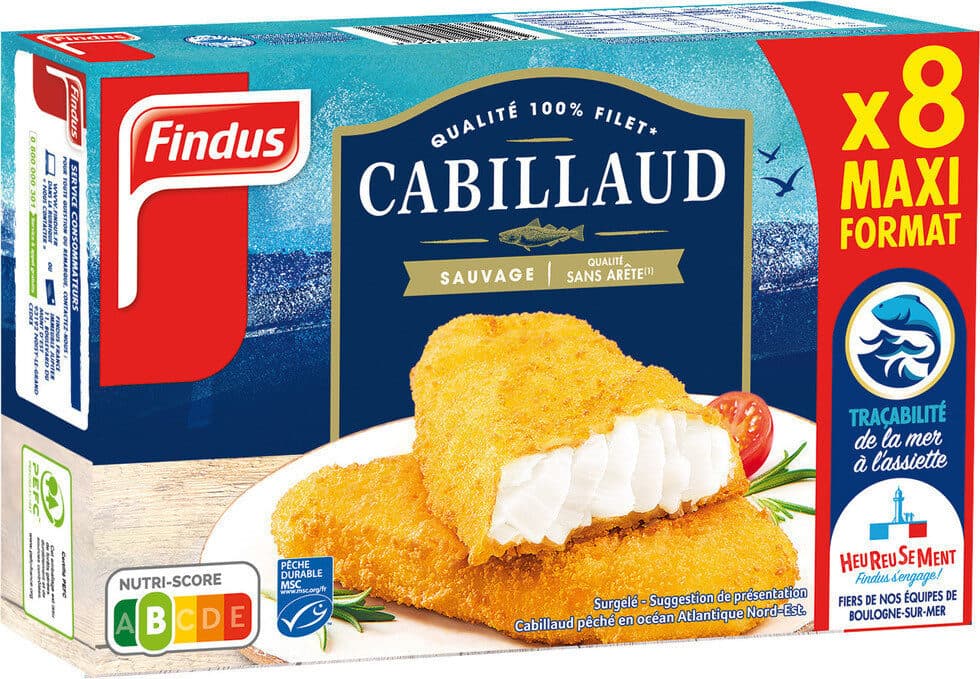 Findus Cabillaud Panés Qualité 100% Filet MSC packshot