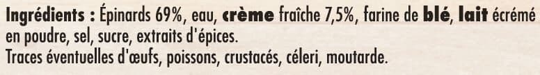 Findus Epinards en branches à la crème packshot