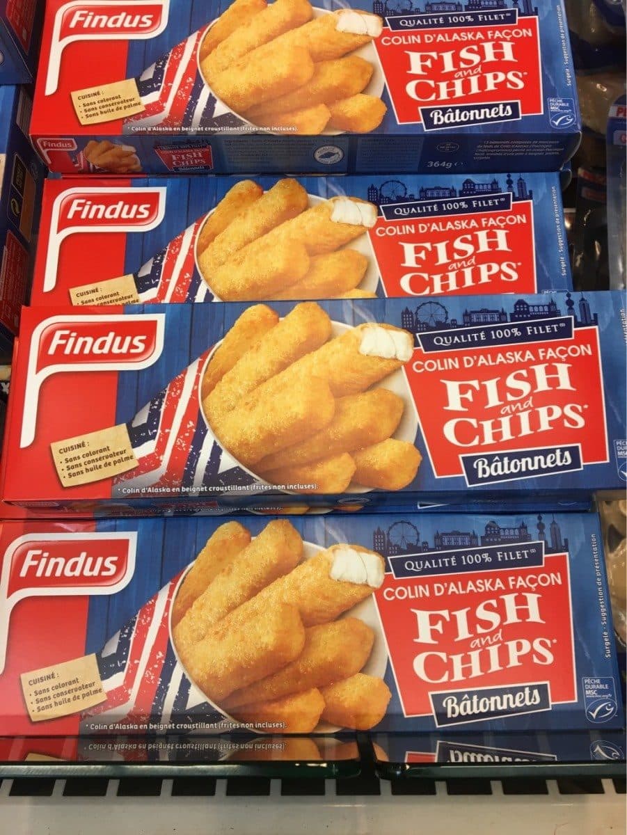Findus Colin d' Alaska façon fish and chips packshot