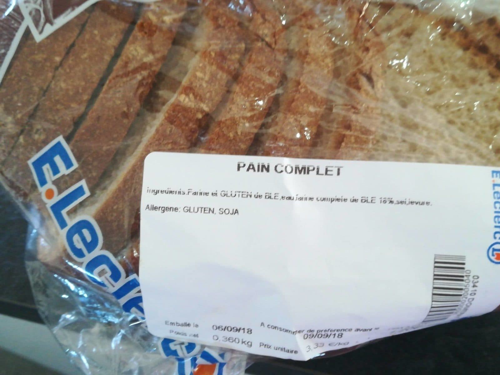 Open Food Facts Pain Complet packshot