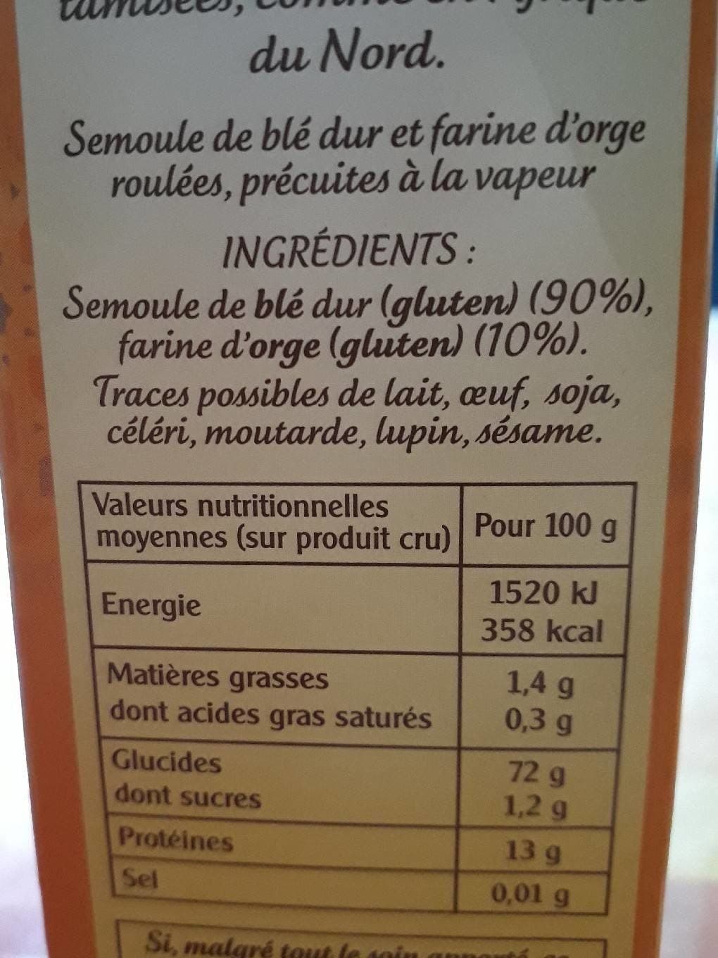 Tipiak Couscous aicha moyen packshot