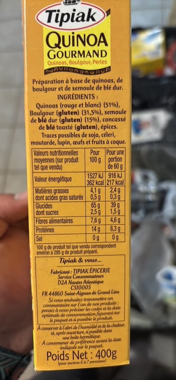 Tipiak Quinoa Gourmand packshot