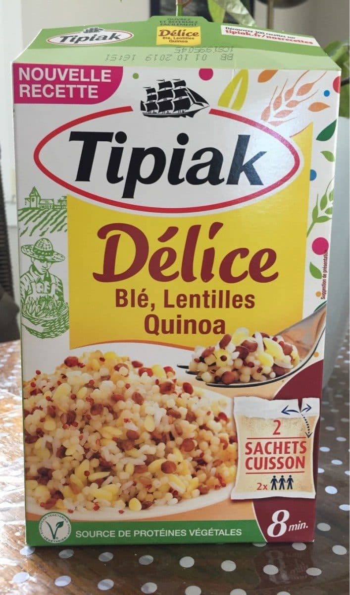 Tipiak Blé, Lentilles et quinoa packshot