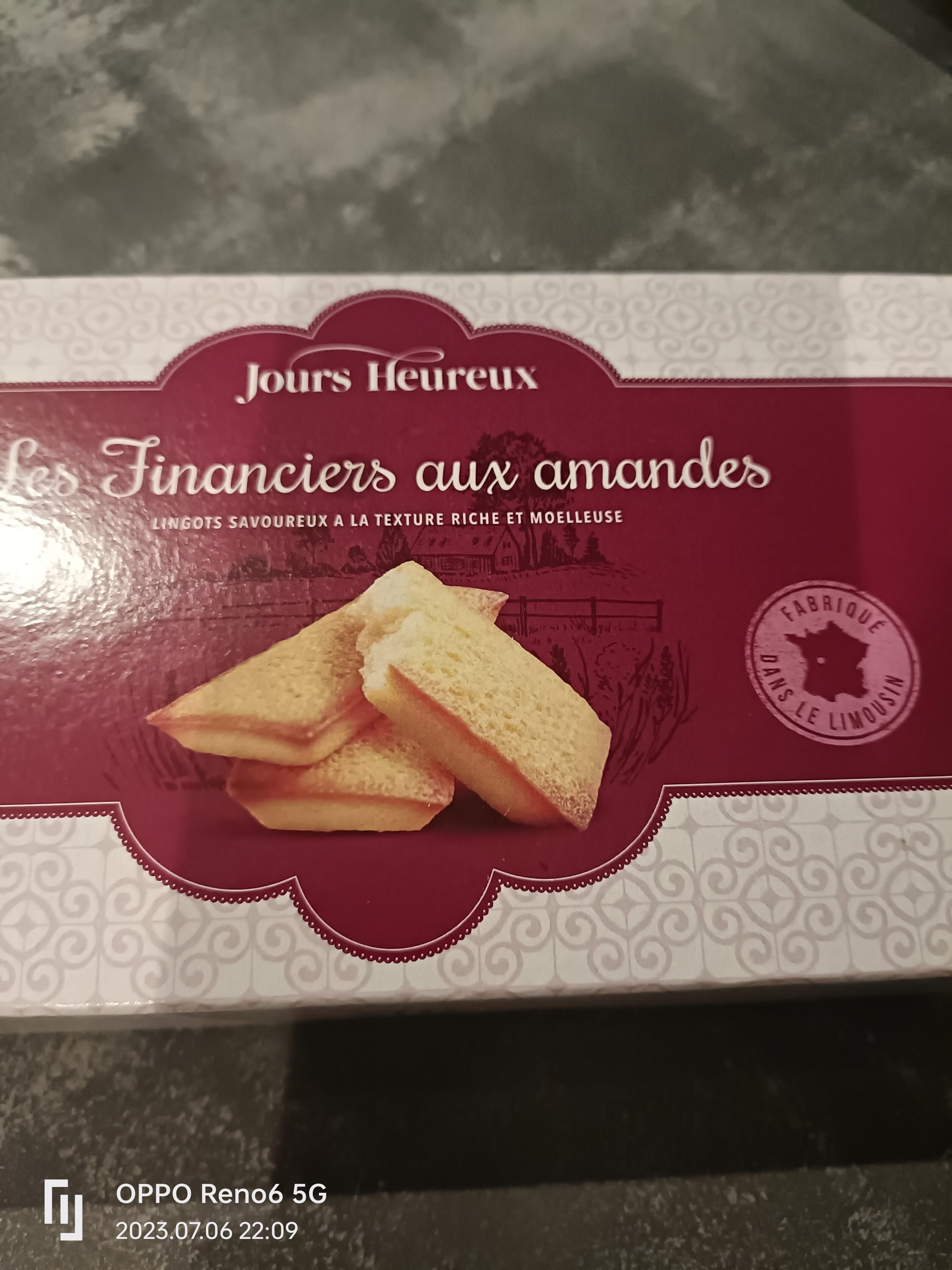 Jours Heureux Les Financiers aux amandes packshot
