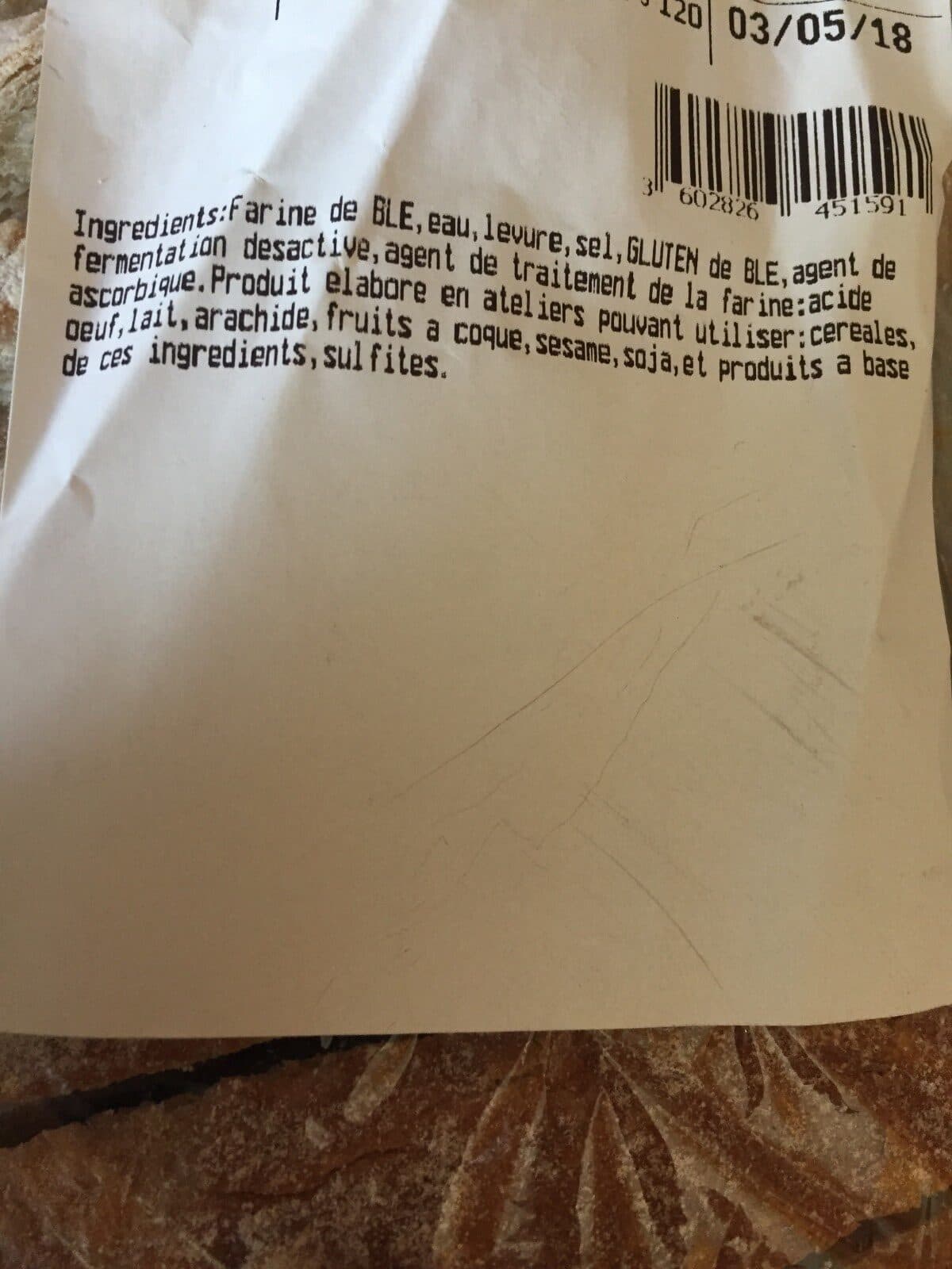 Open Food Facts Pain tartanne packshot