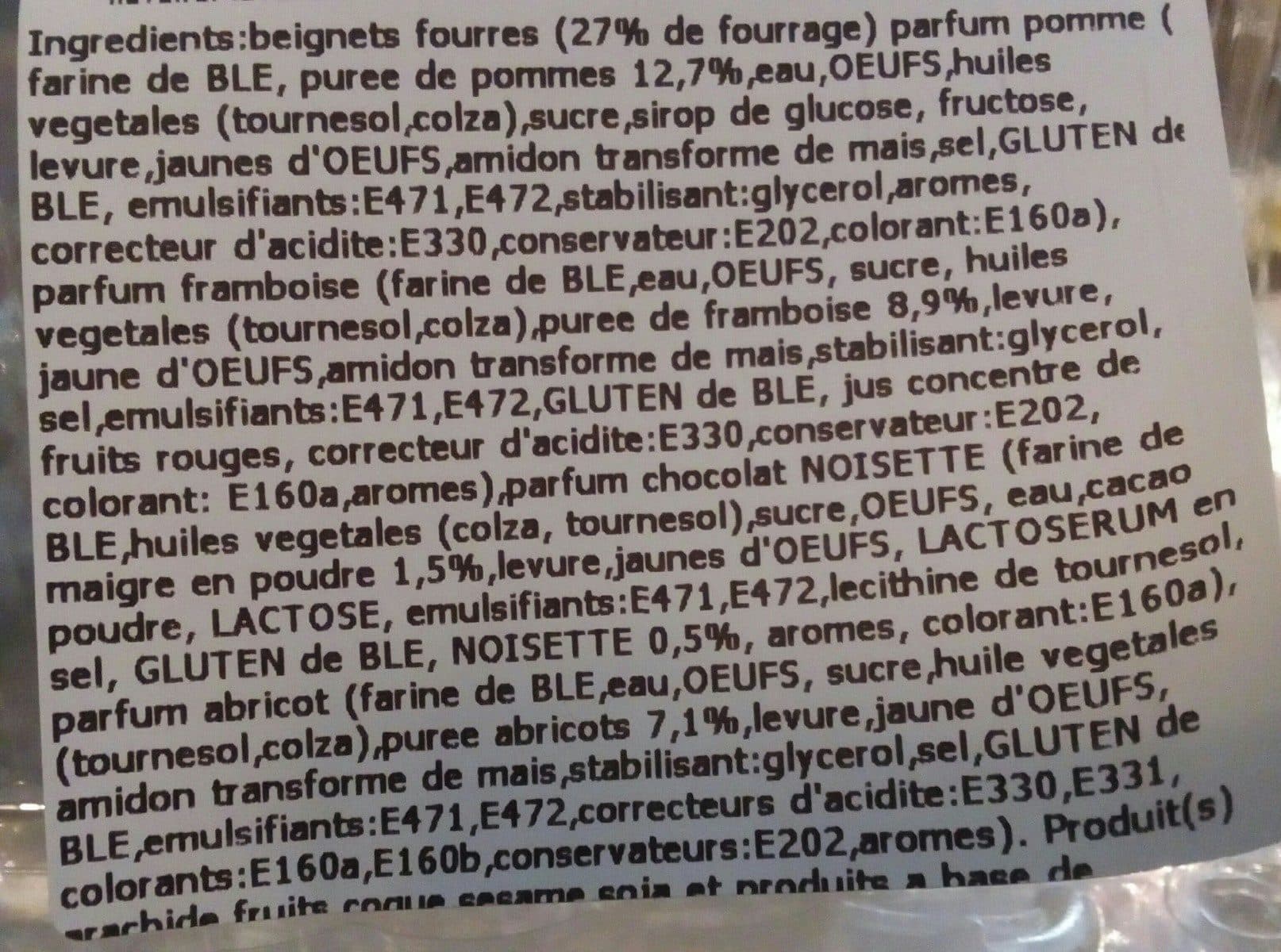Open Food Facts Beignets parfum chocolat Noisette packshot