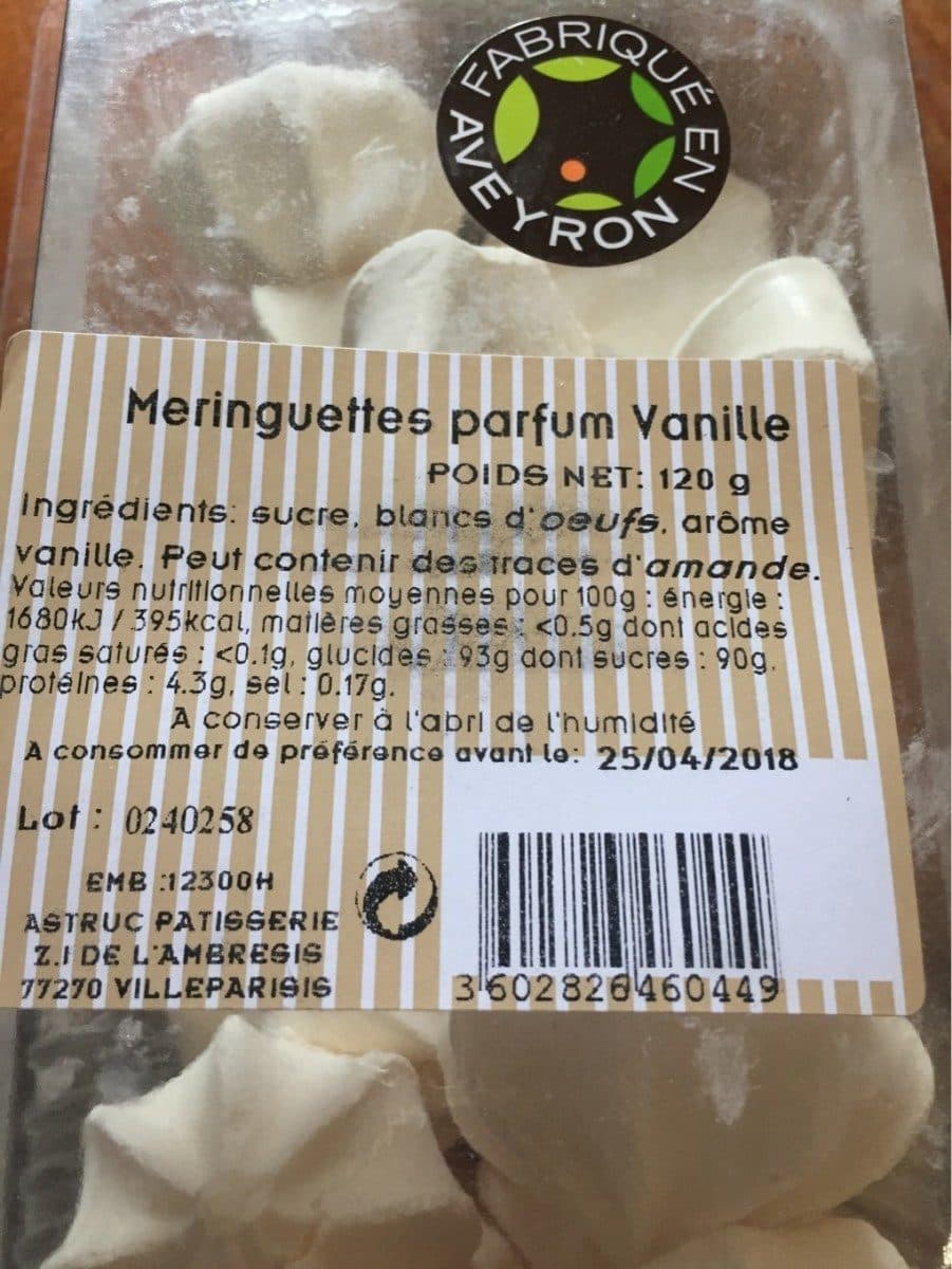 Open Food Facts Meringuettes parfum vanille packshot