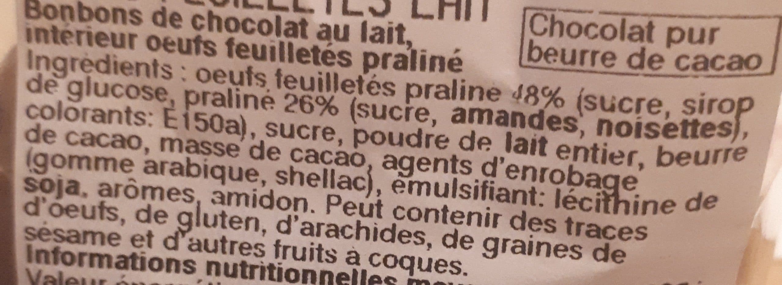 Open Food Facts Oeufs feuilletés lait packshot