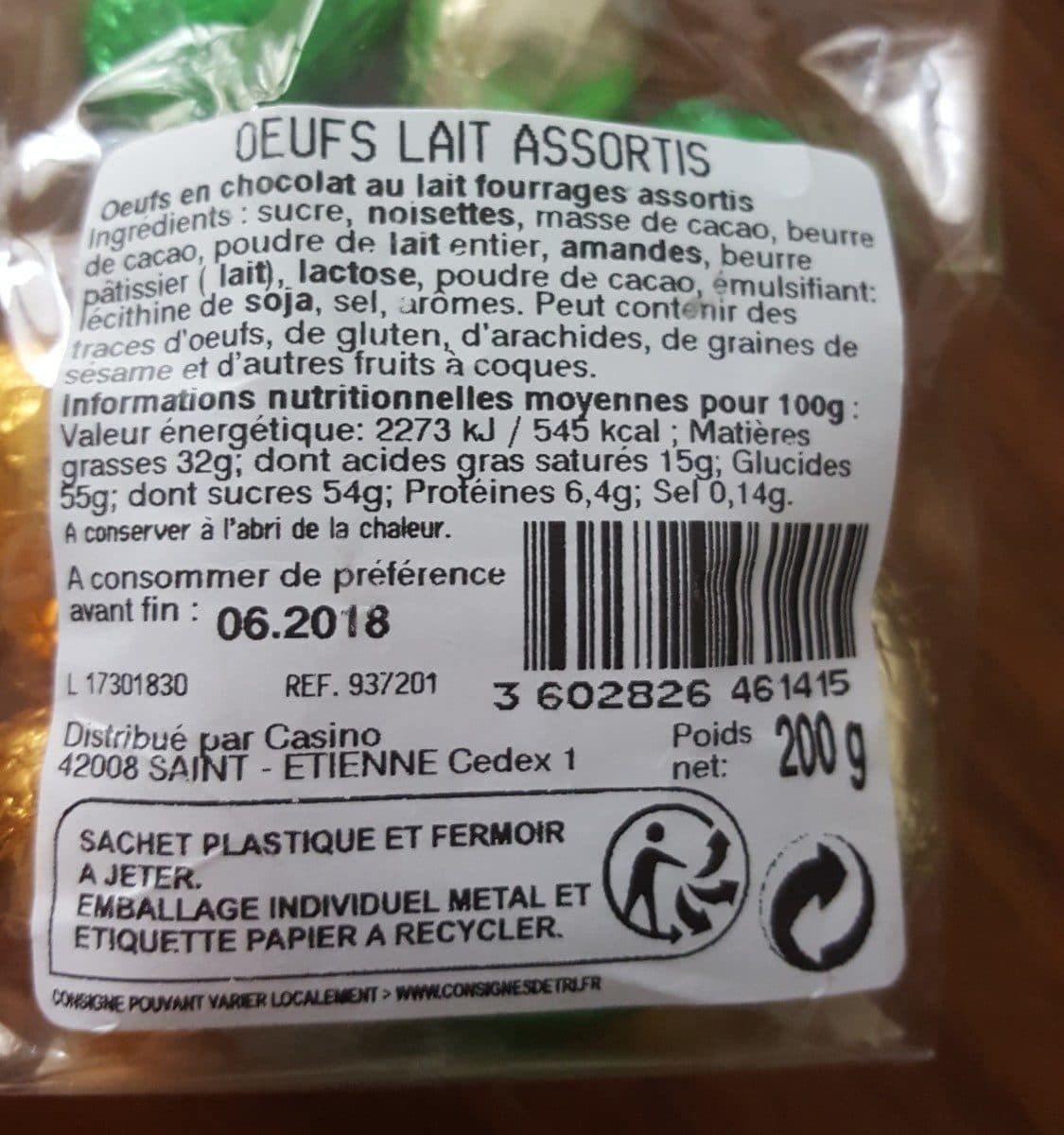 Casino Oeufs lait assortis packshot