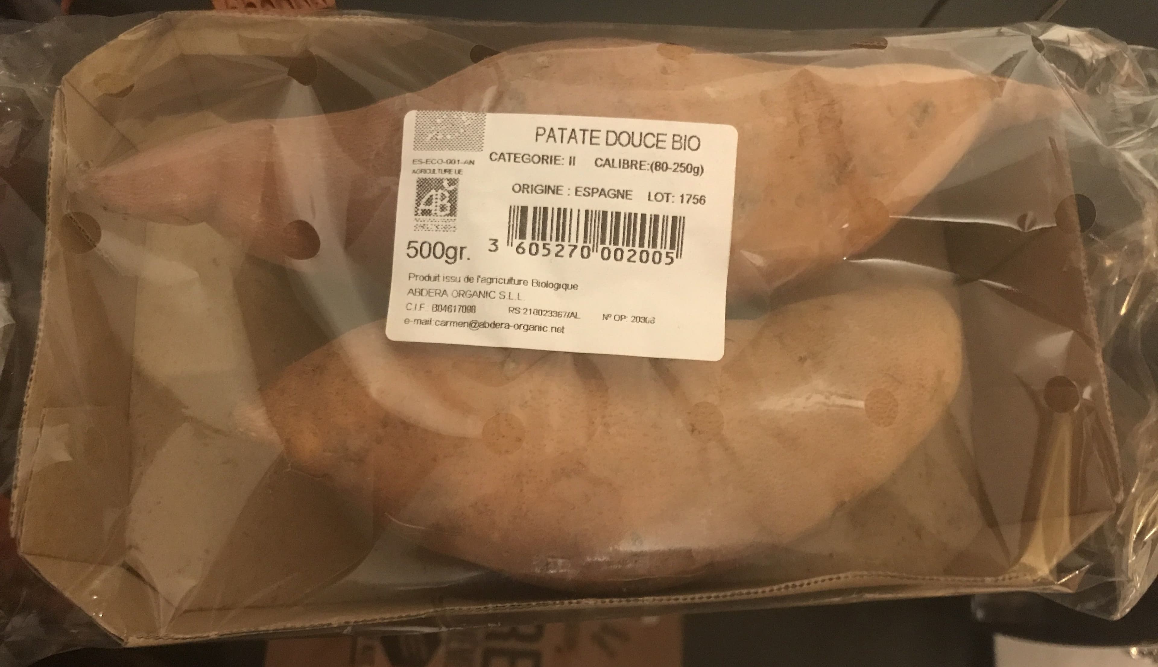 Abdera Organic Patate douce bio packshot