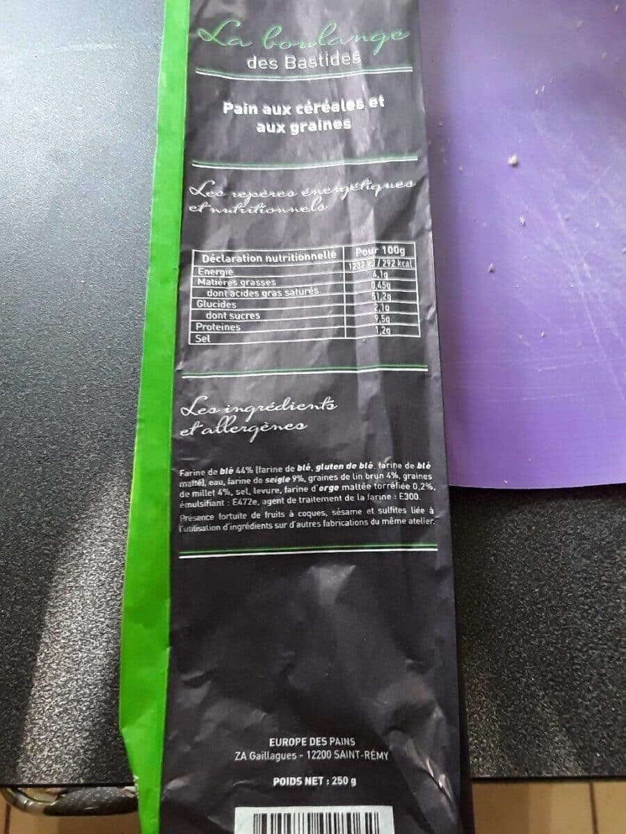 Le Pain des Bastides Bûchette céréales packshot