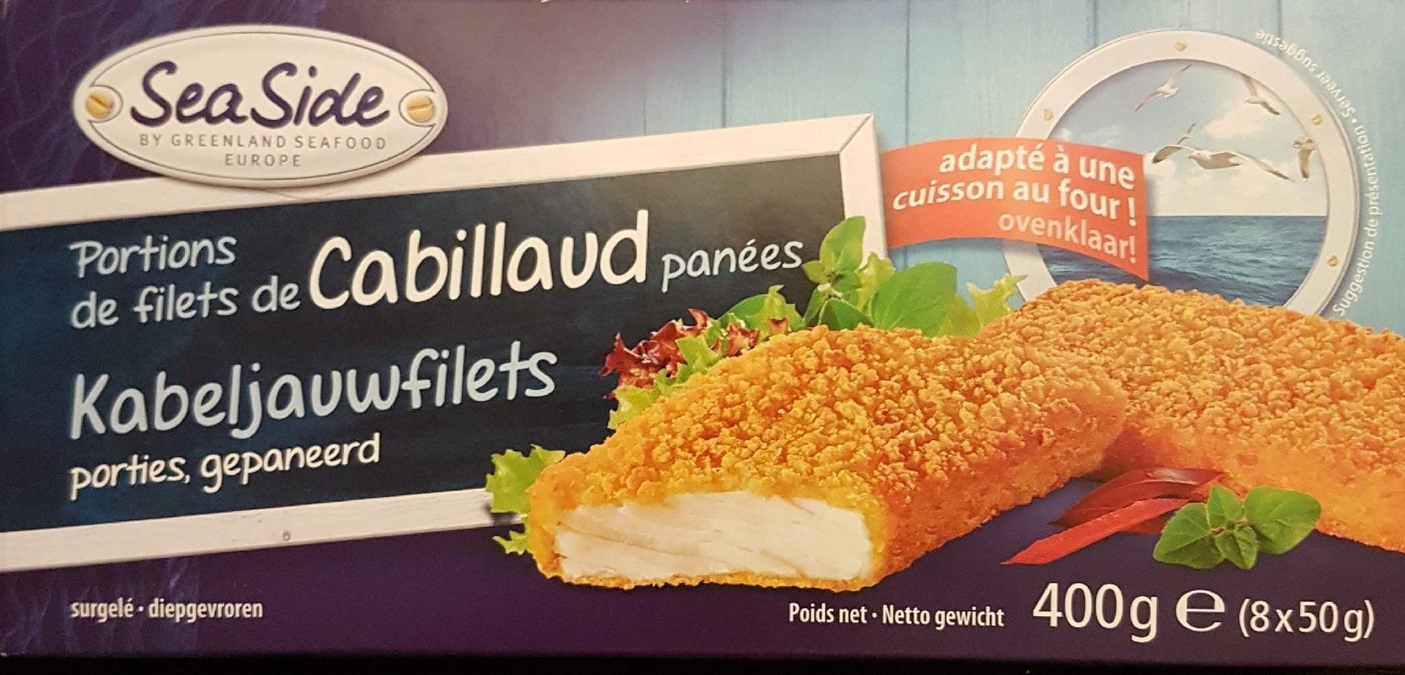 Open Food Facts Filets de cabillaud panées packshot