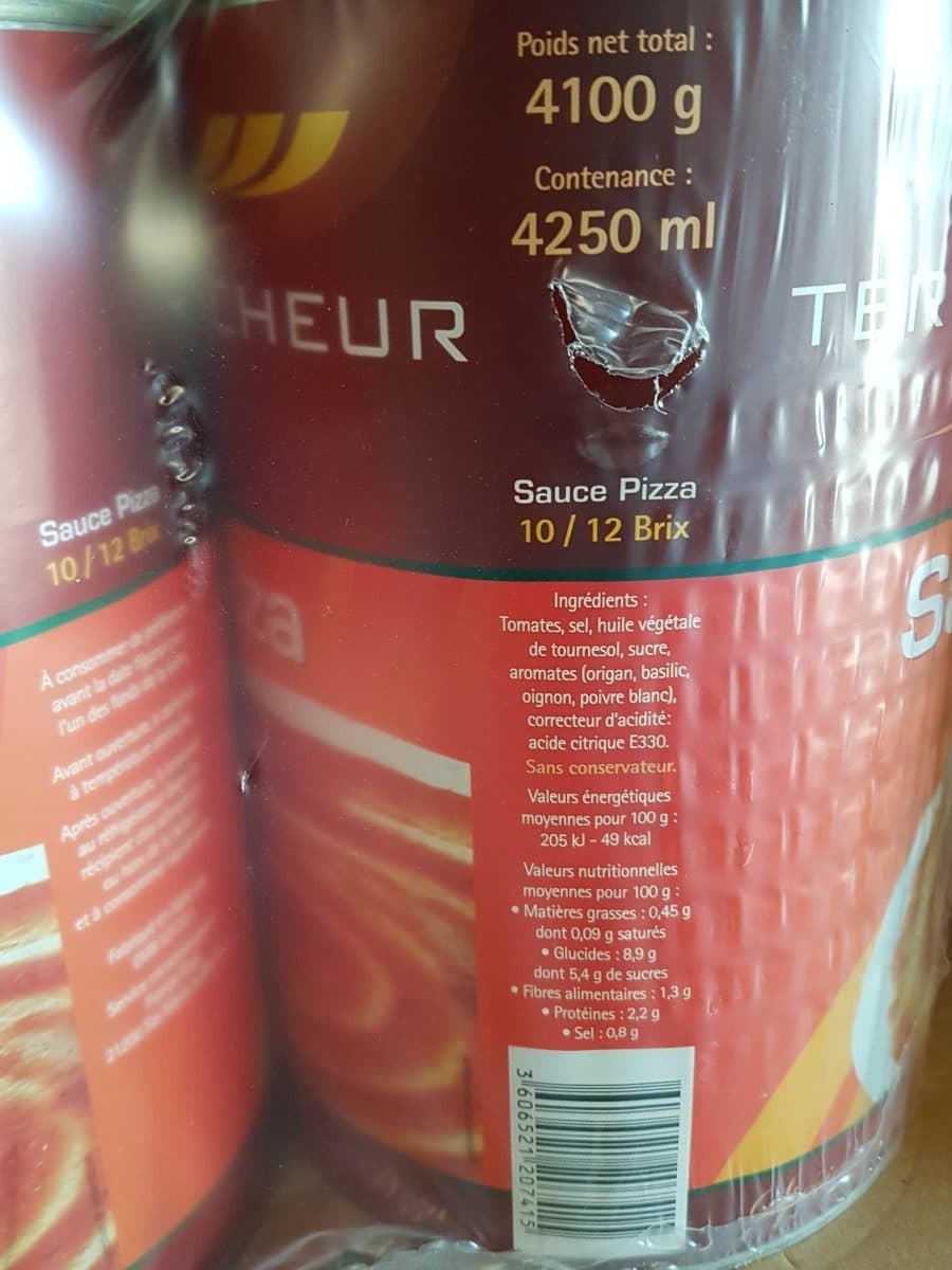 Open Food Facts Sauce pizza packshot