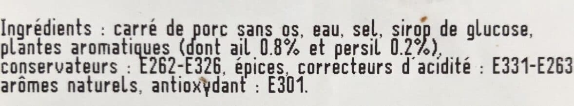 Tradival Lomo filet de porc ail et persil packshot