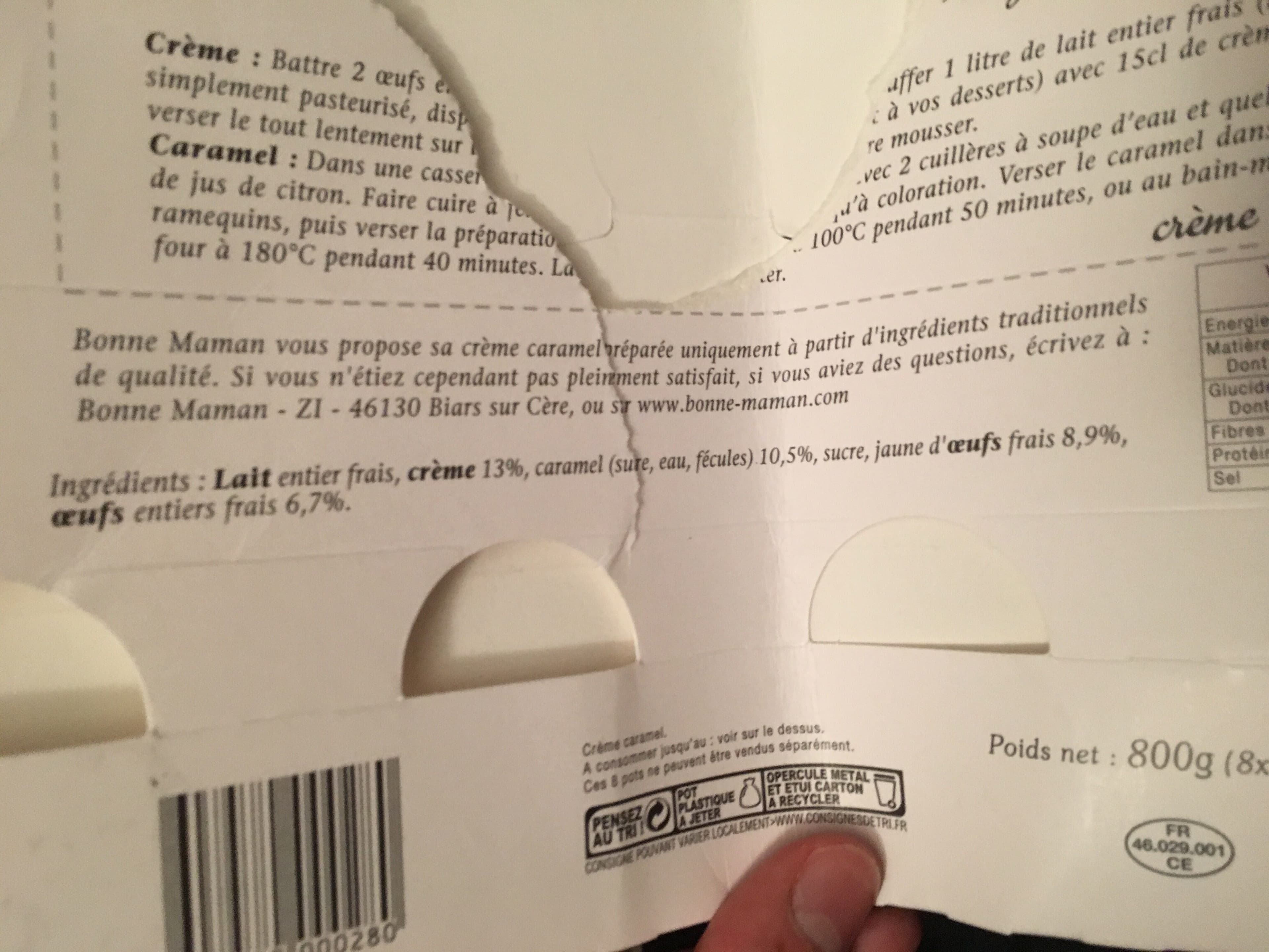 Bonne Maman Creme caramel x8 packshot