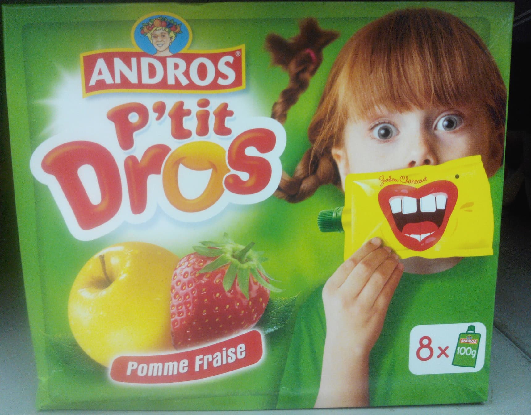Andros P'tit Dros Pomme Fraise packshot