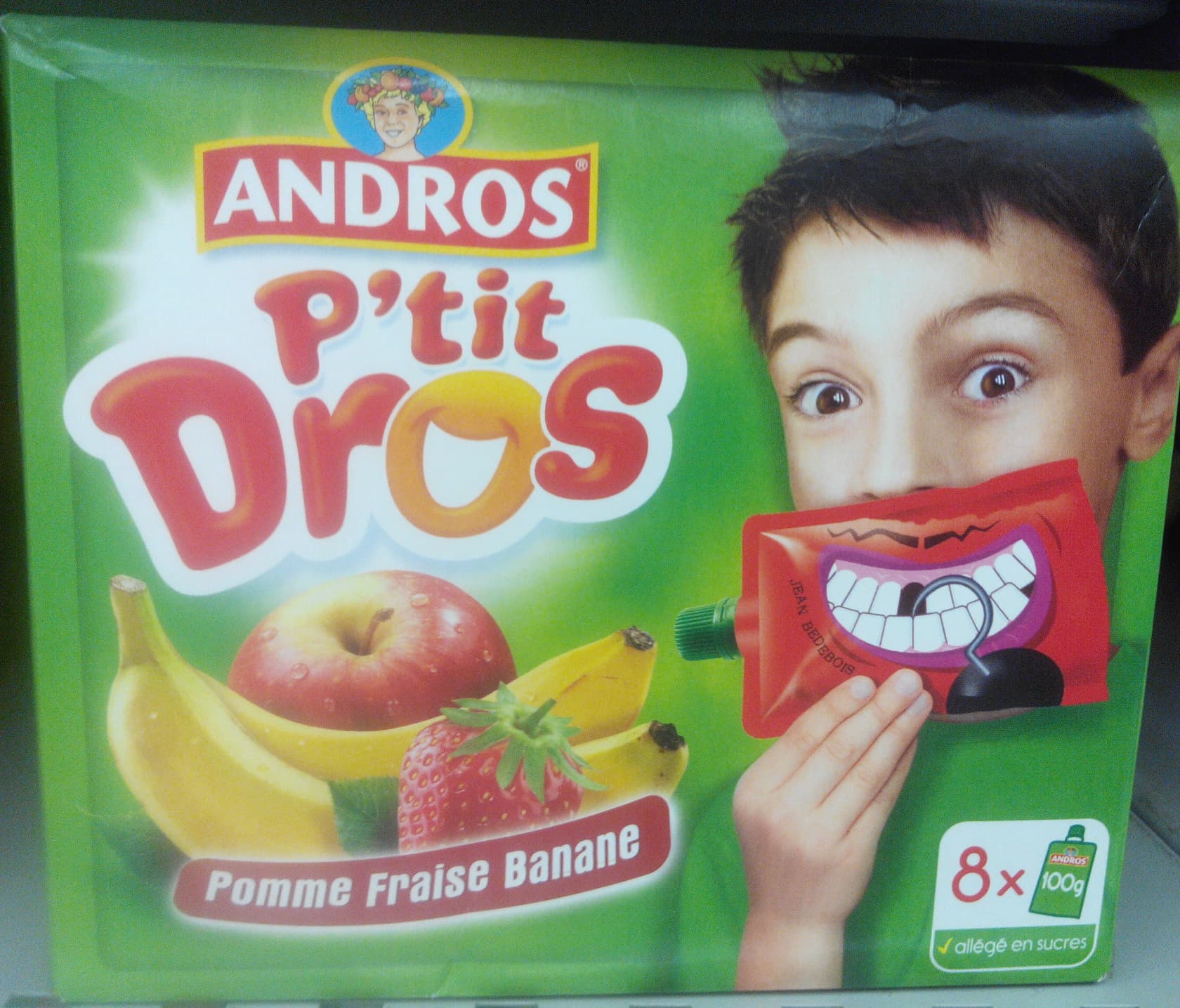Andros P'tit Dros Pomme Fraise Banane packshot