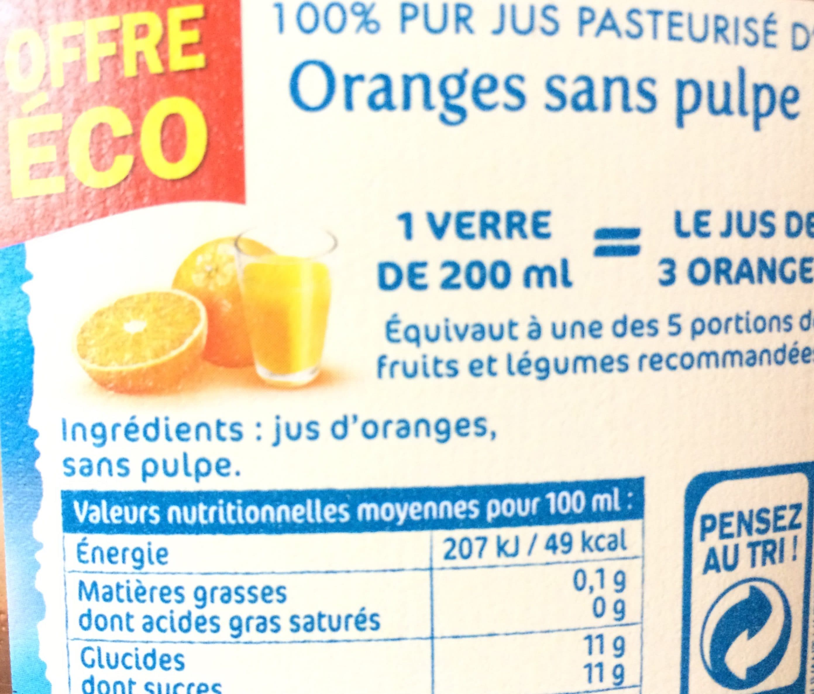 Andros Jus d'orange pressee Sans pulpe packshot