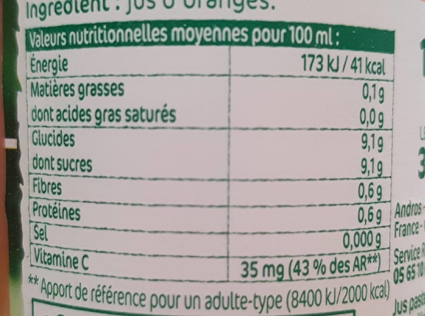 Andros Oranges Pressées packshot