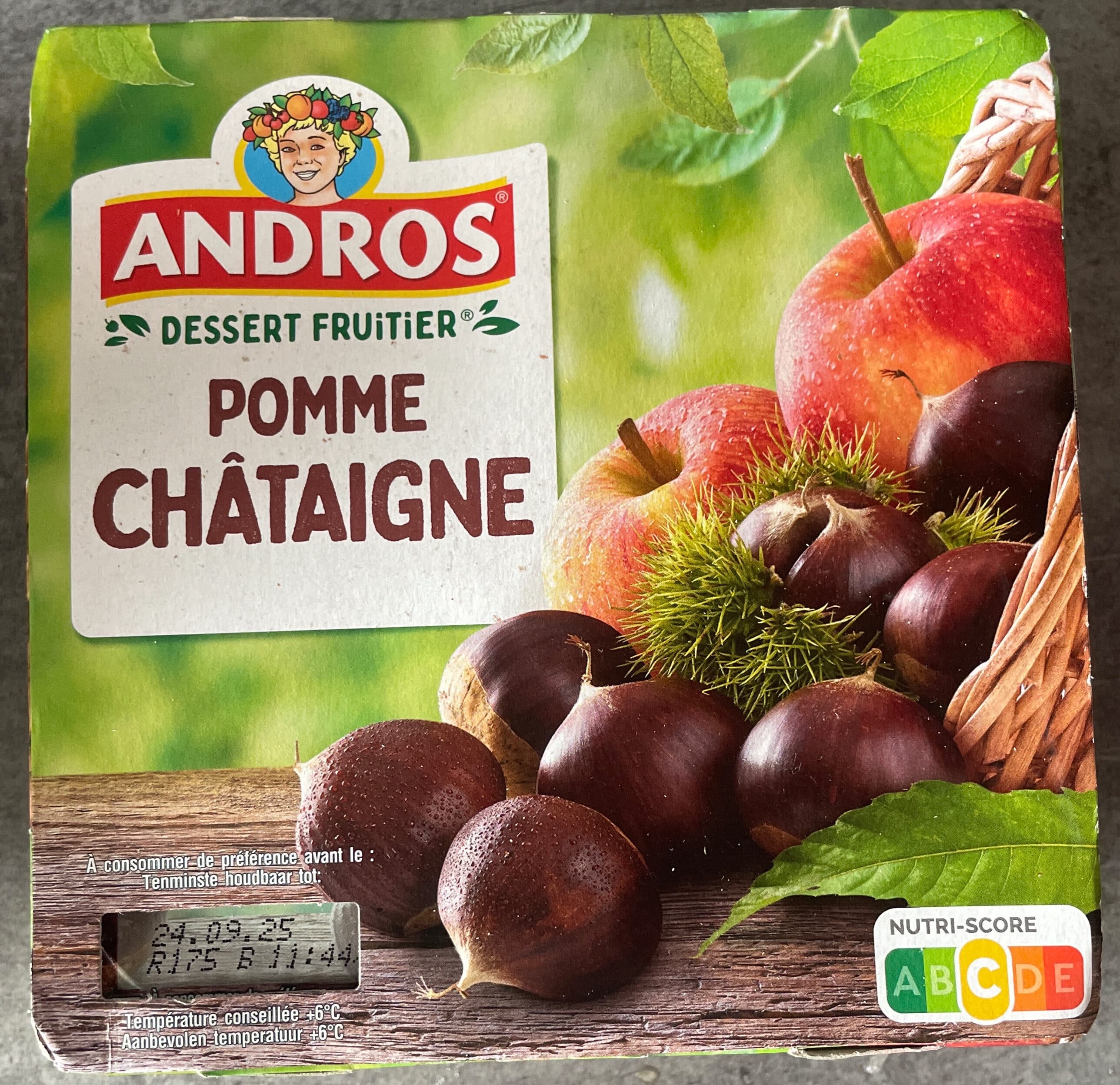 Andros Dessert fruitier Pomme Châtaigne packshot