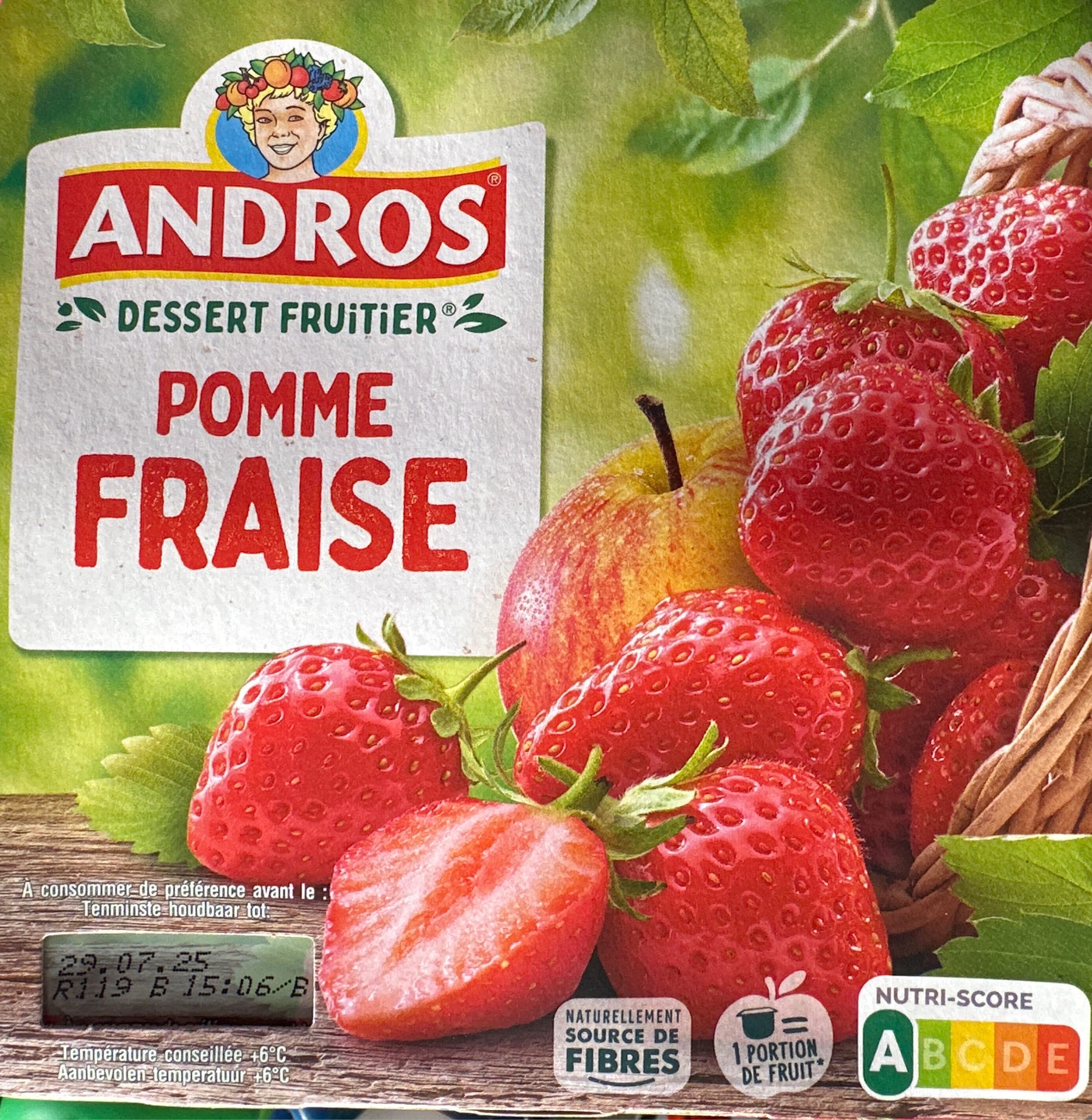 Andros Dessert fruitier pomme fraise packshot