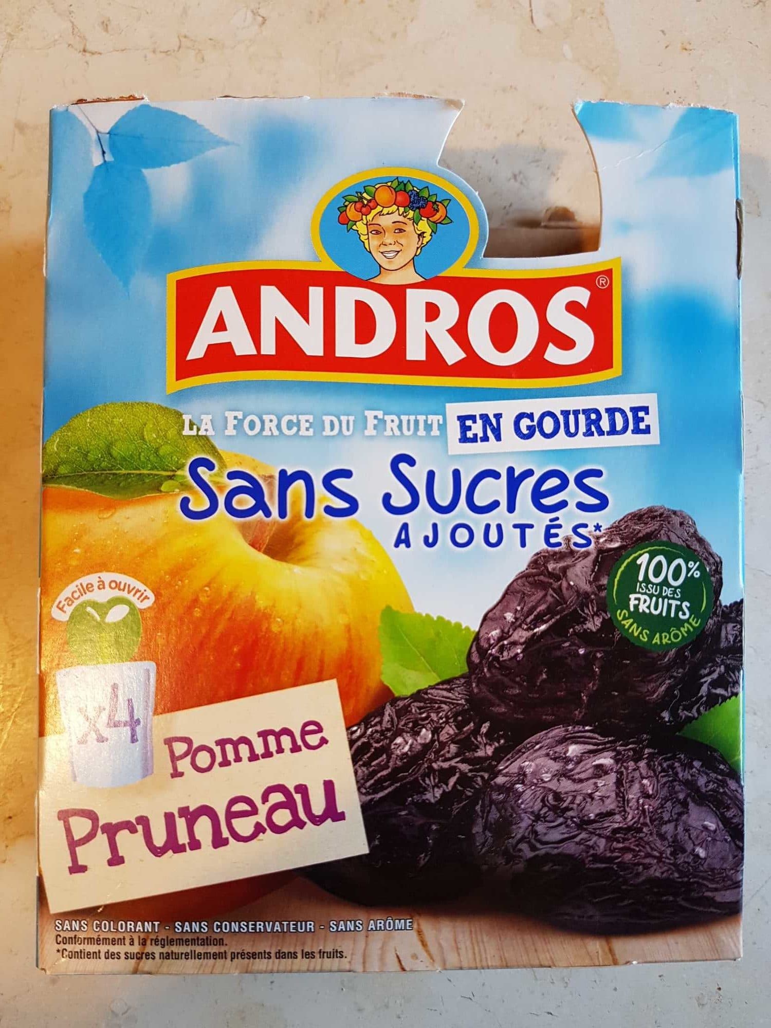 ANDROS Gourde Pomme Pruneau sans sucre ajoutés packshot