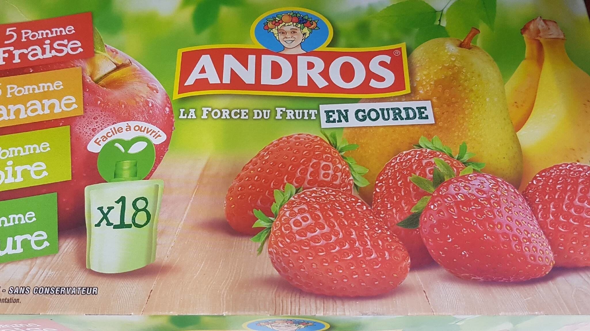 Andros Compote variée en gourde packshot
