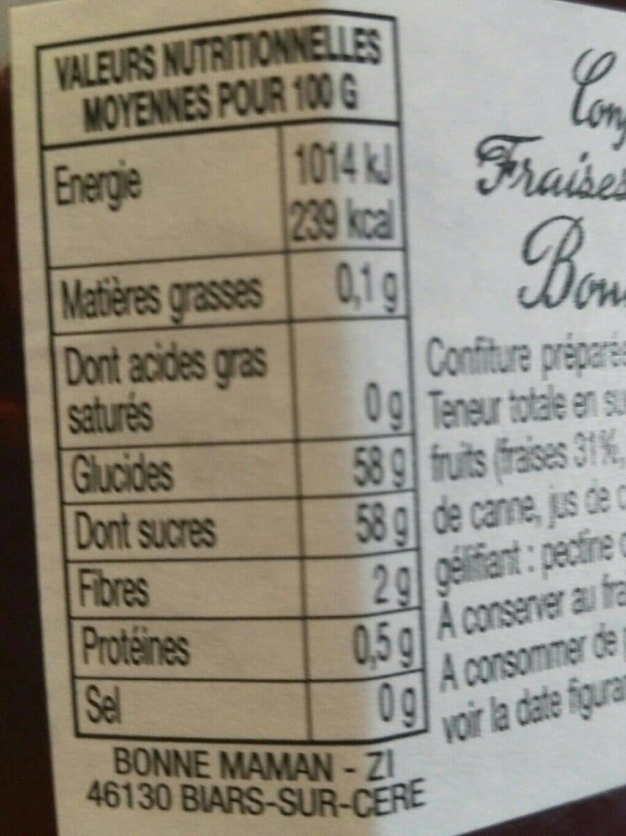 Bonne maman Confiture fraises et framboises packshot