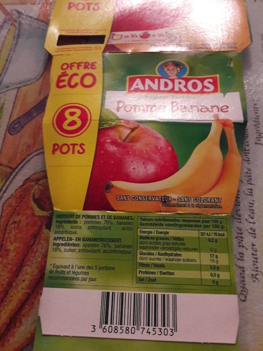 Andros Pomme Banane packshot