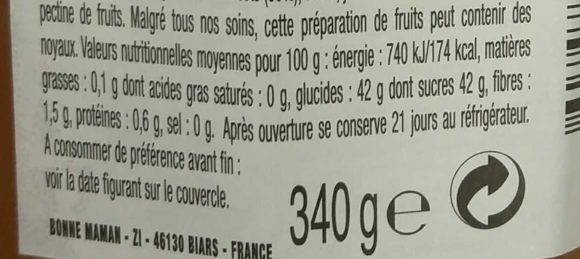 Bonne Maman L'Abricot Fruitée Intense packshot